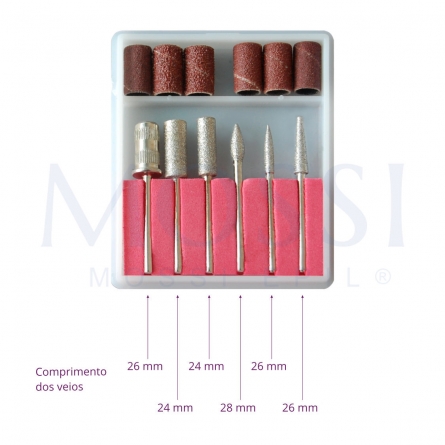 kit de brocas para unhas,