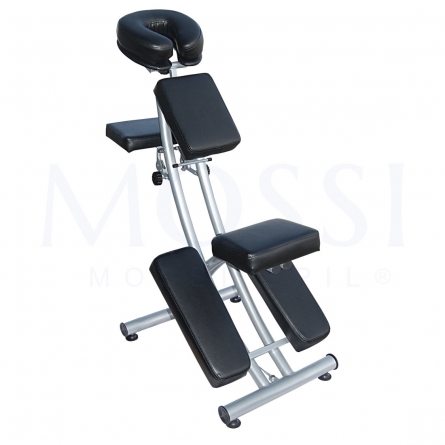 Cadeira de massagem dobrável Cadeira de massagem portátil 130kg black (black, Steel Frame, PVC Cover, Adjustable Headrest -90°-45°)