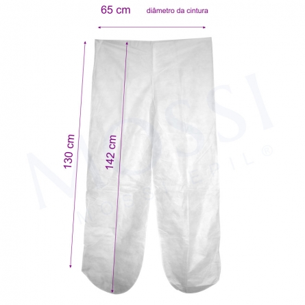 calças pressoterapia, calças pressoterapia descartaveis, calças de pressoterapia brancas em pppe, Polipropileno e Polietileno branco, mossi epil