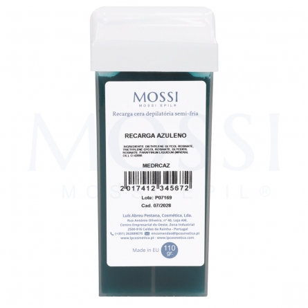 cera para recarga de cartuchos, recarga de cera de azuleno 110grs, cera depilatória roll-on, mossi epil, wax cartridge, roll on wax cartridge