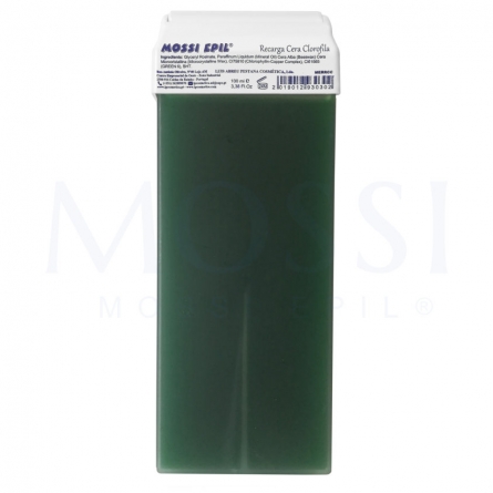 cera para recarga de cartuchos, recarga de cera de clorofila 100ml, cera depilatória roll-on, mossi epil, wax cartridge, roll on wax cartridge