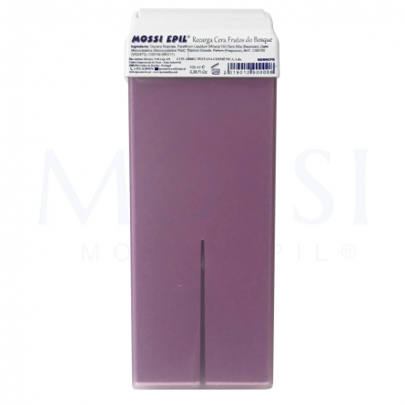 cera para recarga de cartuchos, recarga de cera de frutos dos bosques 100ml, cera depilatória roll-on, mossi epil, wax cartridge, roll on wax cartridge