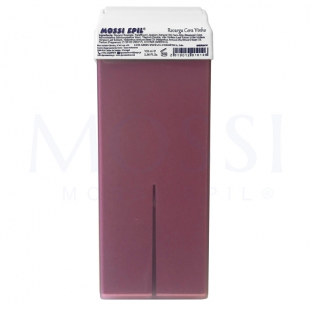 cera para recarga de cartuchos, recarga de cera de vinho 100ml, cera depilatória roll-on, mossi epil, wax cartridge, roll on wax cartridge