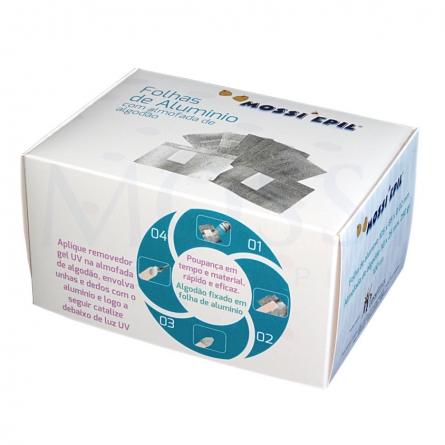 100Pcs Folha de Remoção de Verniz de Unhas Alumínio