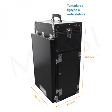 mesa de manicure dobrada e fechada