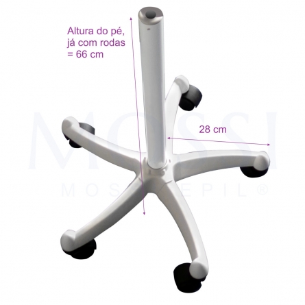 Medidas do pé da lupa